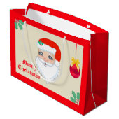 Kerstbal & Kerstman Groot Cadeauzakje (Achterkant Gekanteld)