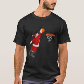 Kerstbal Kerstmis kerstbal Basketball Dunking T-shirt (Voorkant)