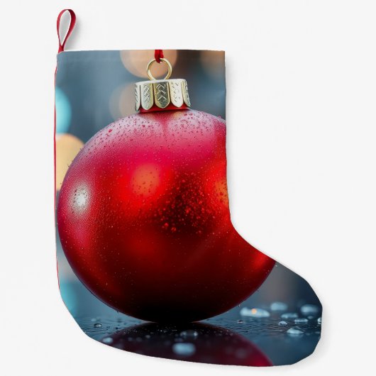 kerstbal kleine kerstsok (Voorkant)