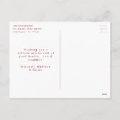 Kerstbal Krans Hulst vrolijk Niet-foto Feestdagenkaart (Achterkant)