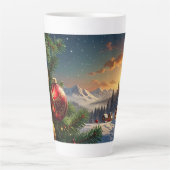 kerstbal latte mok (Voorkant)