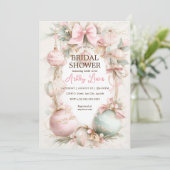 Kerstbal luxe ornament kaart (Staand voorkant)