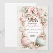 Kerstbal luxe ornament kaart (Voorkant / Achterkant)