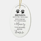 Kerstbal met aandenken aan huisdier keramisch ornament (Links)