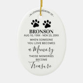 Kerstbal met aandenken aan huisdier keramisch ornament (Voorkant)