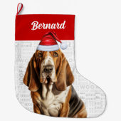 kerstbal met de naam van Dog Grote Kerstsok (Voorkant)