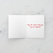 Kerstbal met diamantpatroon feestdagen kaart (Binnen)