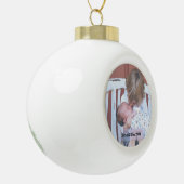 Kerstbal met foto keramische bal ornament (Links)