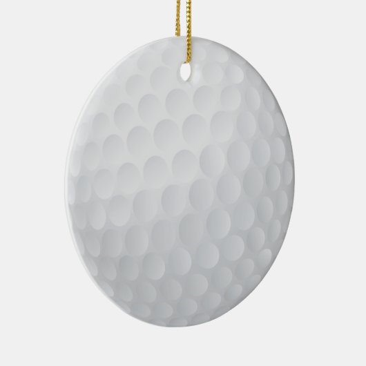 kerstbal met golfbal keramisch ornament (Rechts)