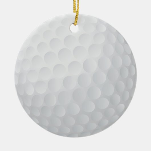kerstbal met golfbal keramisch ornament (Voorkant)