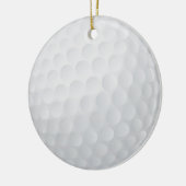 kerstbal met golfbal keramisch ornament (Links)