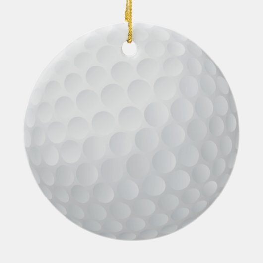 kerstbal met golfbal keramisch ornament (Achterkant)