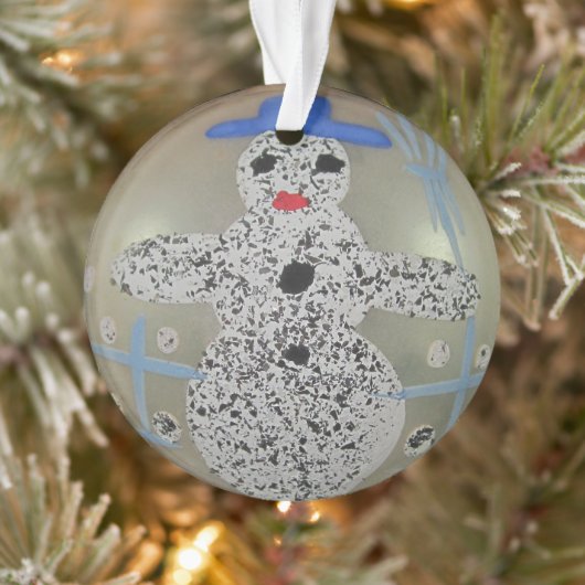 kerstbal met grijs zand ornament (Boom)