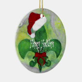 Kerstbal met heilige Fleur de lis kunst Keramisch Ornament (Rechts)