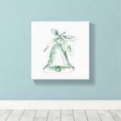 Kerstbal met Holly Canvas Afdruk (Insitu (Houten vloer))