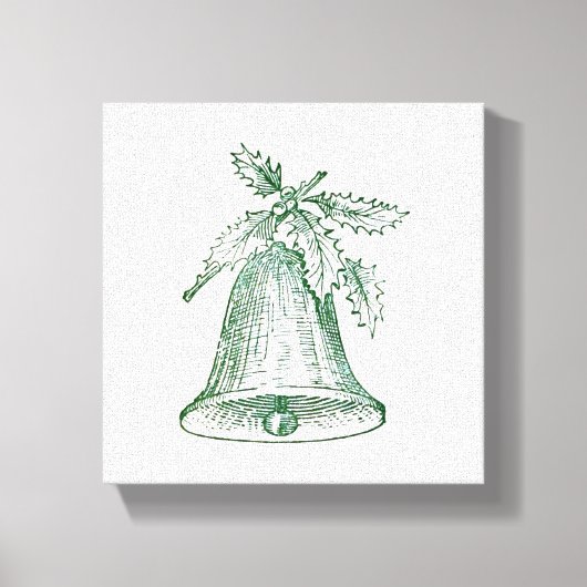 Kerstbal met Holly Canvas Afdruk (Voorkant)