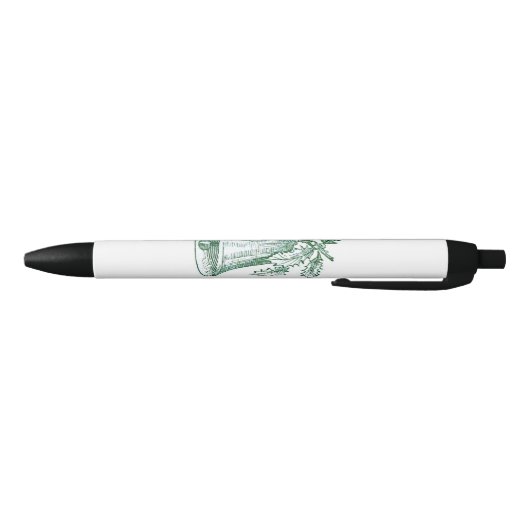 Kerstbal met Holly Zwarte Inkt Pen (Bodem)