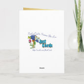 kerstbal met rode vogel feestdagen kaart (Achterkant)