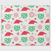 Kerstbal met Santa Hat Cadeaupapier (Vlak)