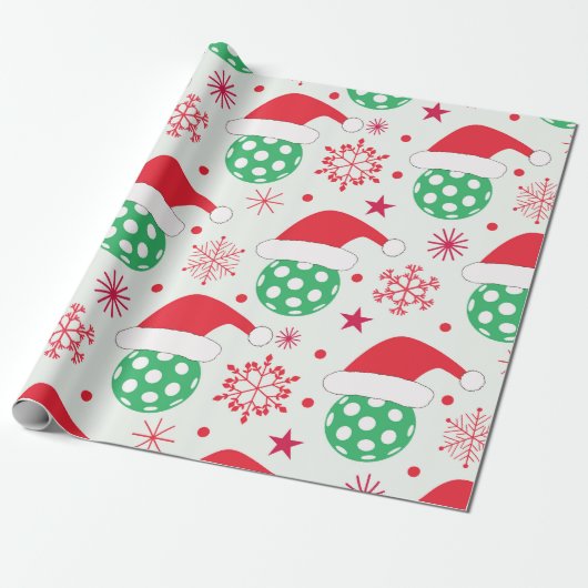 Kerstbal met Santa Hat Cadeaupapier (Uitgerold)