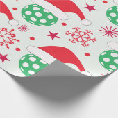 Kerstbal met Santa Hat Cadeaupapier (Hoek)