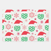 Kerstbal met Santa Hat Inpakpapier Vel (Voorkant 3)