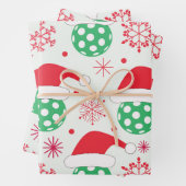 Kerstbal met Santa Hat Inpakpapier Vel (In situ)