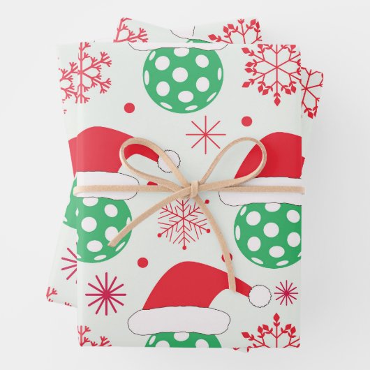 Kerstbal met Santa Hat Inpakpapier Vel (In situ)