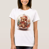 Kerstbal met Teddibeer T-shirt (Voorkant)