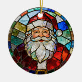 Kerstbal met vintage Sint-Klaas Keramisch Ornament (Voorkant)