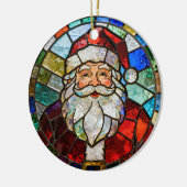 Kerstbal met vintage Sint-Klaas Keramisch Ornament (Links)