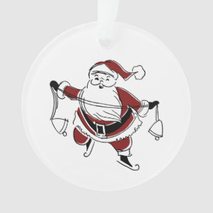 Kerstbal met vintage Sint op acryl Ornament