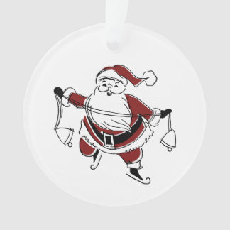 Kerstbal met vintage Sint op acryl Ornament