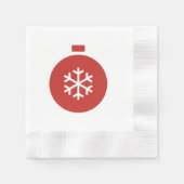 Kerstbal Napkin Servet (Voorkant)