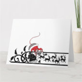 Kerstbal Ornament Kat Kaart (Achterkant)