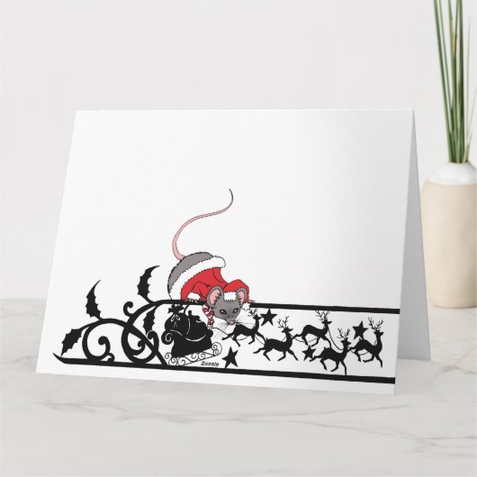 Kerstbal Ornament Kat Kaart (Achterkant)