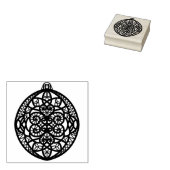 kerstbal ornament kunststempel rubberstempel (Gestempeld)