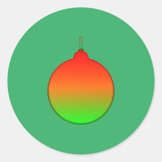 Kerstbal Ornament Sticker (Voorkant)