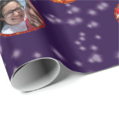 Kerstbal Ornamenten 6 Foto's D-Blue Cadeaupapier (Rol Hoek)