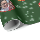Kerstbal Ornamenten 6 Foto's D-Green Cadeaupapier (Rol Hoek)