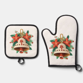 kerstbal ovenwant & pannenlap set