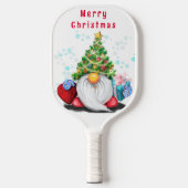 kerstbal Paddle Gnome met Heart Gift (Voorkant)