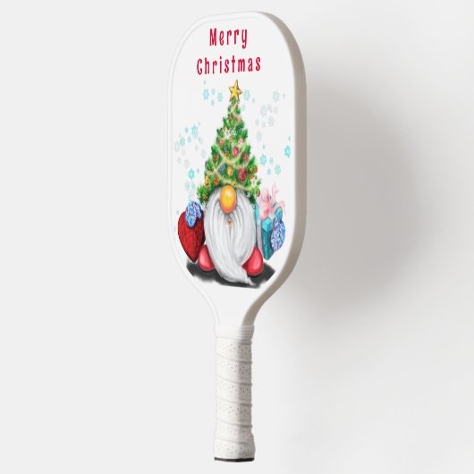 kerstbal Paddle Gnome met Heart Gift (Links)