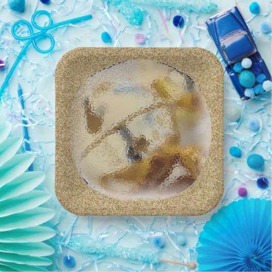 kerstbal papieren bordje (Feest)