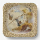 kerstbal papieren bordje (Voorkant)