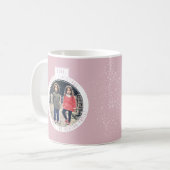 Kerstbal Pastel Pink Foto Holiday Koffiemok (Voorkant links)