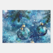 Kerstbal patroon inpakpapier vel (Voorkant 2)