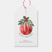 Kerstbal Prettig Kerstfeest Cadeaulabel (Voorkant)