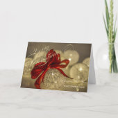 kerstbal Red Bow Company Greep Feestdagen Kaart (Voorkant)