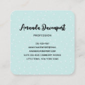 kerstbal - rendierlijk Beer en konijn Vierkante Visitekaartje (Achterkant)